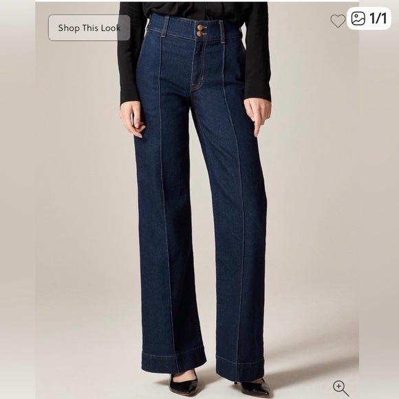 NWT JCREW wide leg trouser jeans - Picture 1 of 2